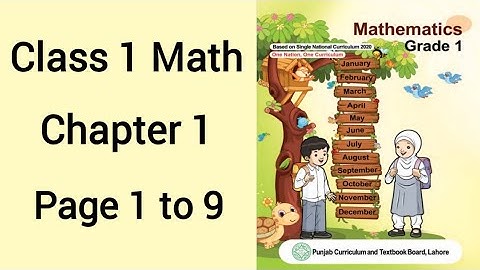 Class 1 Math Chapter 1 Whole Numbers Page 1 to 9 | Class 1 Math Unit 1 Whole Numbers Page 1 to 9