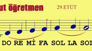 29.Etüt Nota Okuma Dersi Solfej Blok Flüt Piyano Keman Gitar Müziği Sevdirme Yolları