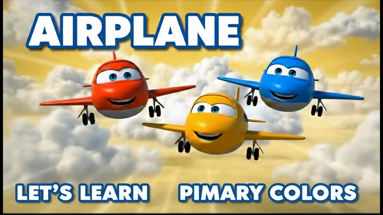 Learn Primary Colors with Planes! 🔴🔵🟡 Educational Songs for Kids & Toddlers | Jungle ABC