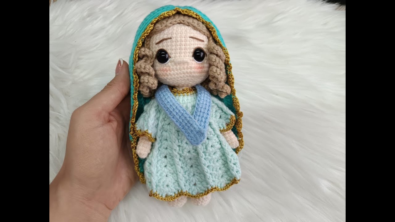 Cómo tejer una hermosa Virgen María de 16cm