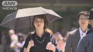 台風去り、今年一番の暑さに・・・　東京で「真夏日」か(15/05/13)