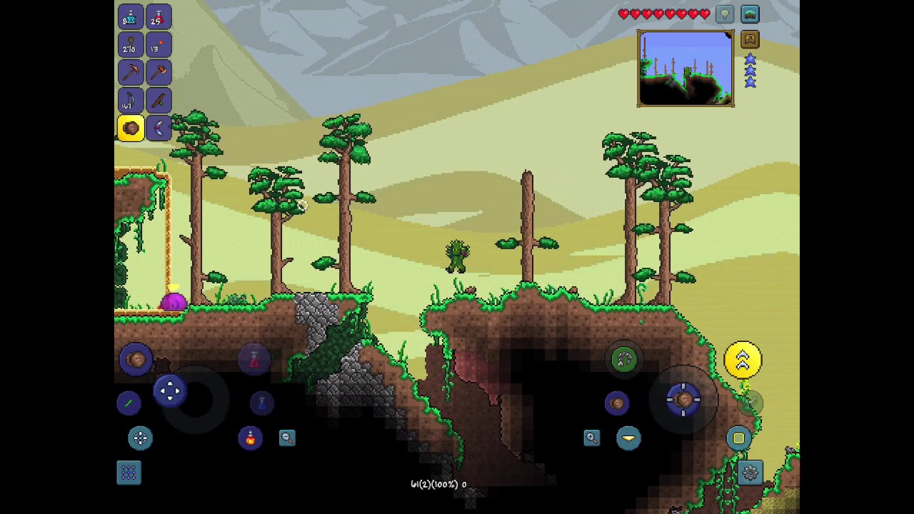 Terraria Play Through (all Class) Ep.7 Getting Life Crystals And Ore