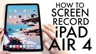 How to screen record on ipad air 4!