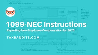 Form 1099 Nec Instructions Reporting Non Employee Compensation For Taxbandits Youtube