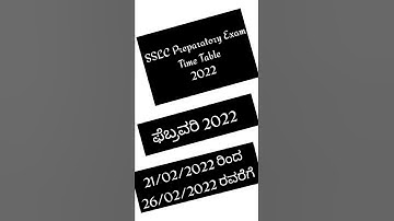 Karnataka SSLC annual exam and Preparatory exam time table 2022 | April/May 2022 | Job Jalaa