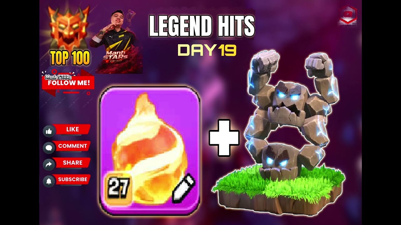 Manh STARs | Rank Legend combo Hoả cầu + Thạch nhân. Army Link....