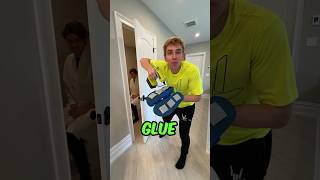 SUPERGLUE PRANK on my BROTHER!! (He Fell HARD!)