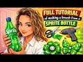 Full tutorial DIY brooch from a Sprite bottle