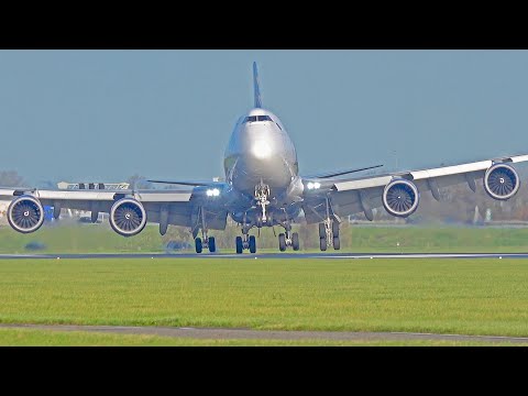 видео: SPECTACULAR HEAVY STORM LANDINGS Winds up to 100km/h! Amsterdam Schiphol Airport