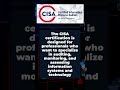 CISA: Certification for Information Systems Auditors