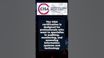 CISA: The Certification for Information Systems Auditors 🕵️‍♂️🔍