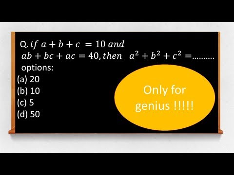 If A+b+c=10 And Ab+bc+ca=40, Then A^2+b^2+c^2=.....