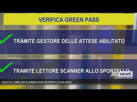 SCATTA L'OBBLIGO DI GREEN PASS IN POSTA | 31/01/2022