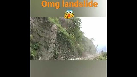 Largest and massive landslide caught on camera #highway #shorts