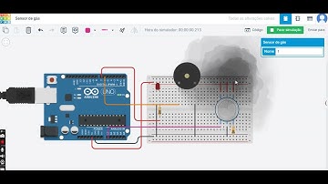 Fazendo um Sensor de gás no TinkerCad.