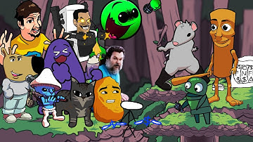 FNF Rat Dance But - Everyone Sings it 🎤 (MEMES Edition)