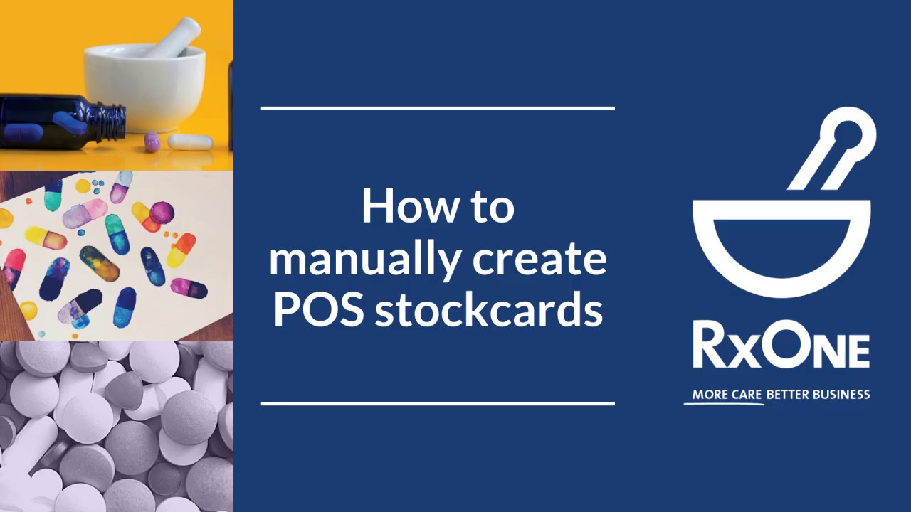 Manually Creating Stockcards using RxOne