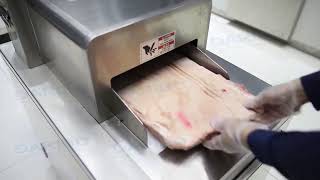 Frozen meat cutting machine