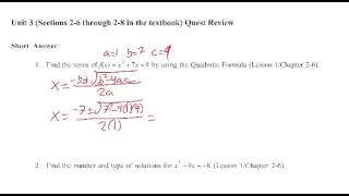A2 Unit 3/2B Review #1