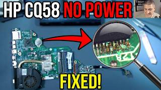 HP Compaq CQ58 No Power Repair – Cutting Into the ITE Super I/O to Rebuild Missing Pins
