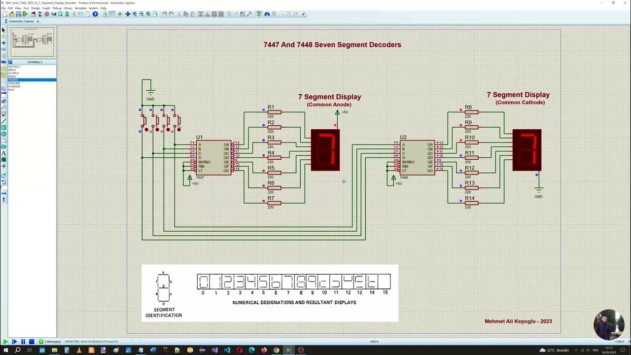 7447 And 7448 - BCD To 7 Segment Display Decoders - YouTube