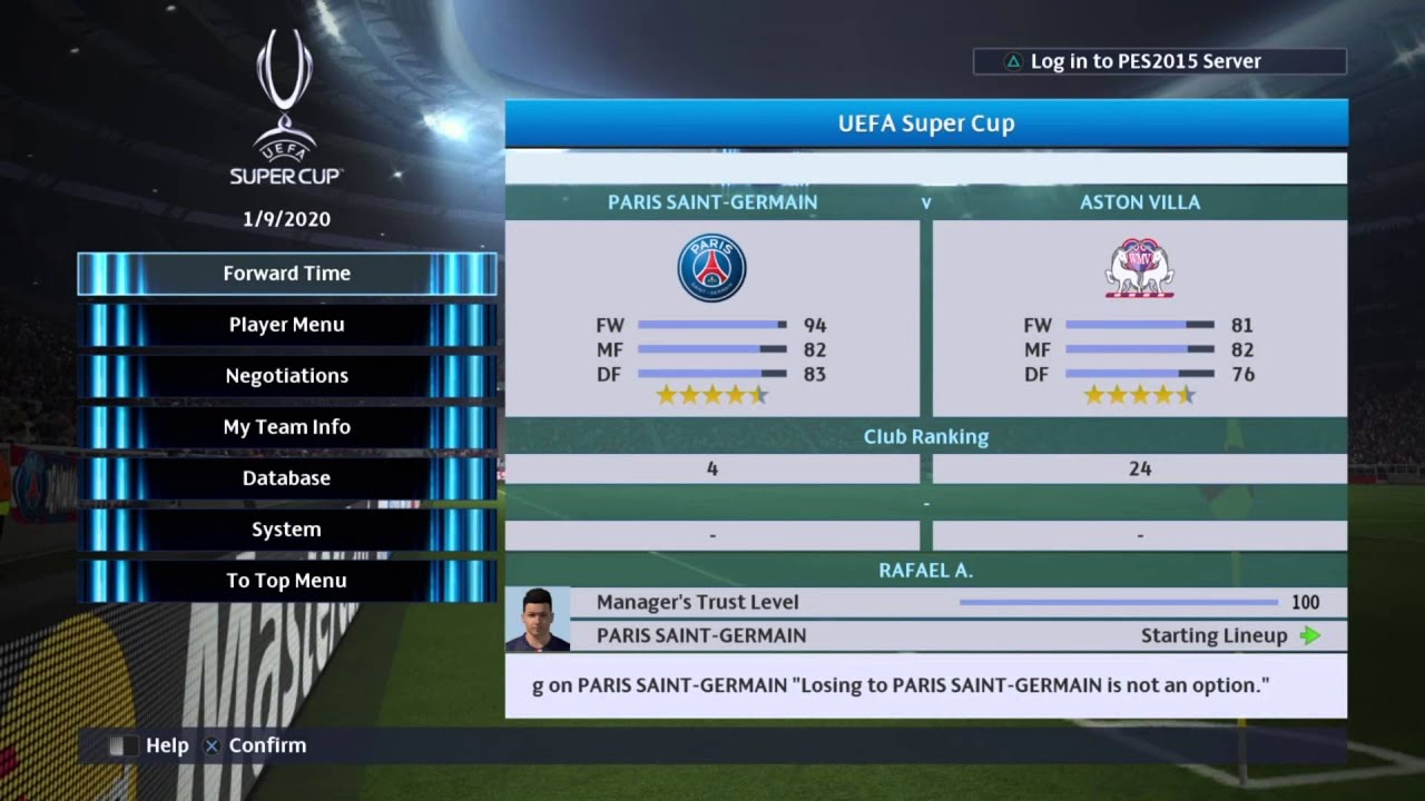UEFA Super Cup | In-Game Mode Music | PES 2015