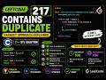 217. Contains Duplicate | HashSet Approach Explained in C++ | LeetCode Solution