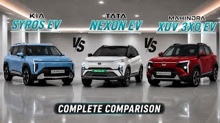 Kia Syros EV vs Mahindra XUV 3XO EV vs Tata Nexon EV | Full Comparison | Best EV in India 2026
