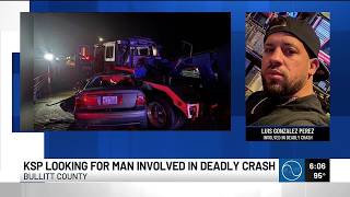 KSP seeking driver who fled scene of fatal I-65 crash that killed North Carolina man in Bullitt C