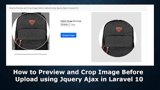 How to Preview and Crop Image Before Upload using jQuery Ajax in Laravel 10