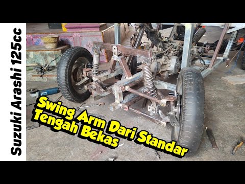Pemasangan Kaki Kaki Swing Arm Depan Pada Gerobak Atv Rakitan - YouTube