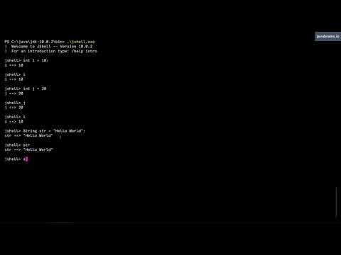 JShell Basics 03 - Declaring and using variables