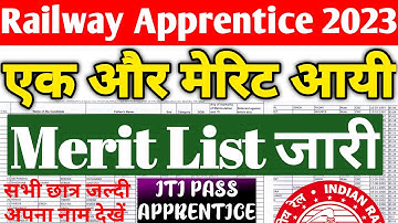 Railway Apprentice 2023 | एक और Merit List जारी, ITI Pass Railway Apprentice DV Merit List 2023