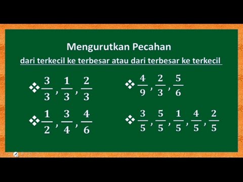 Cara Mudah Mengurutkan Pecahan||Matematika Kelas 4||