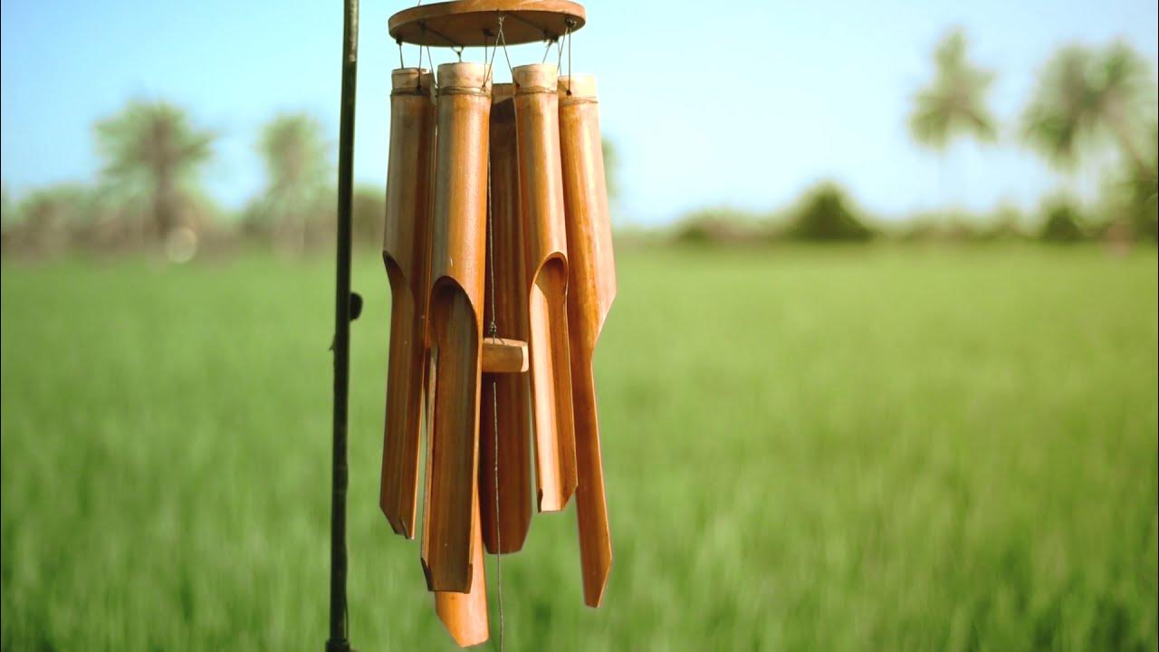 ASMR Relaxing Sound of Classic (M) Bamboo Wind Chimes NALULU Bali, Indonesia YouTube