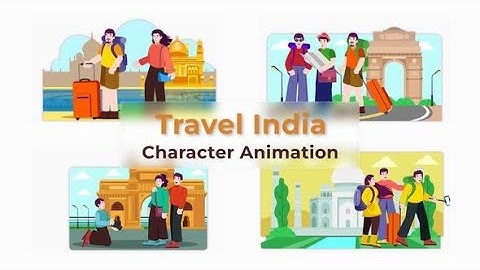Flat Character Motion Graphic Animation | After Effects Templates | Travel India Animation Pack