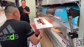 XY-V Fully auto vacuum transfer 4 Top printer + 1 Bottom printer rotary die-cutter machine #xinyu