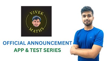 OFFICIAL ANNOUNCMENT | "Vivek maths" app | TEST SERIES | FOR | IIT-JAM | CSIR NET | GATE