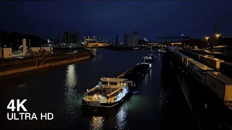 1 Hour of an Authentic and Relaxing Port Scenery with Beautiful Piano Music - 4K Ultra HD