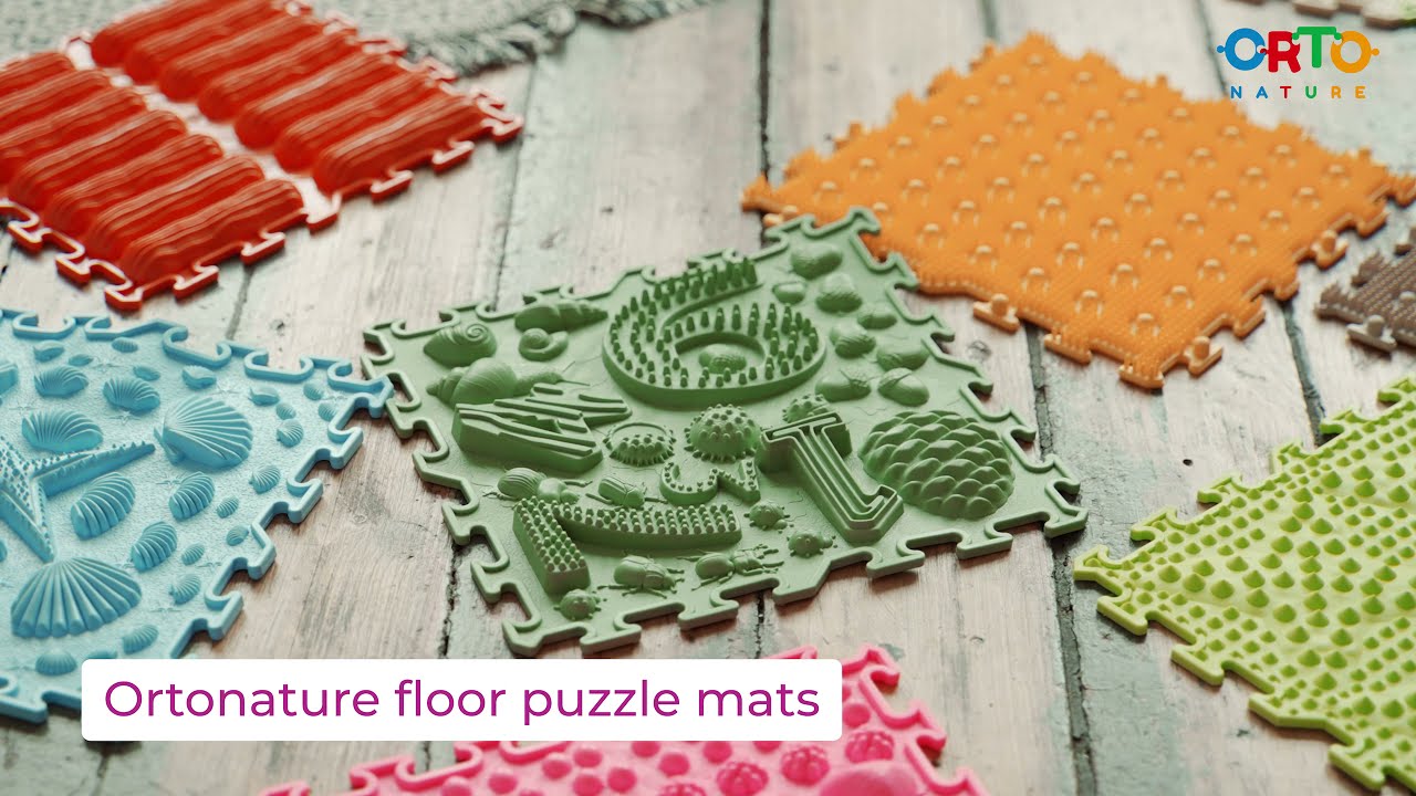 ORTO NATURE Tapis Puzzle Sensoriel de Massage, 8 Pièces (Hedgehog Here ORTO NATURE Tapis Puzzle Sensoriel de Massage, 8 Pièces (Hedgehog Here
