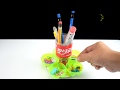 How to Make a Rotating Pen Organizer from Spinner &amp; Bottles