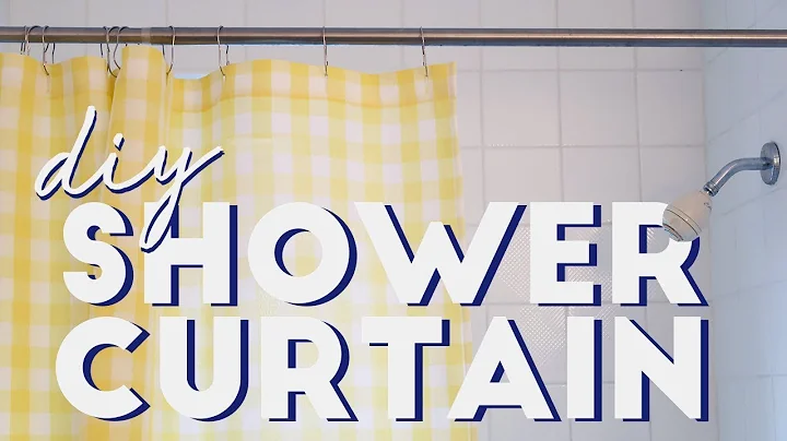 DIY SHOWER CURTAIN | EASY DIY DORM DECOR
