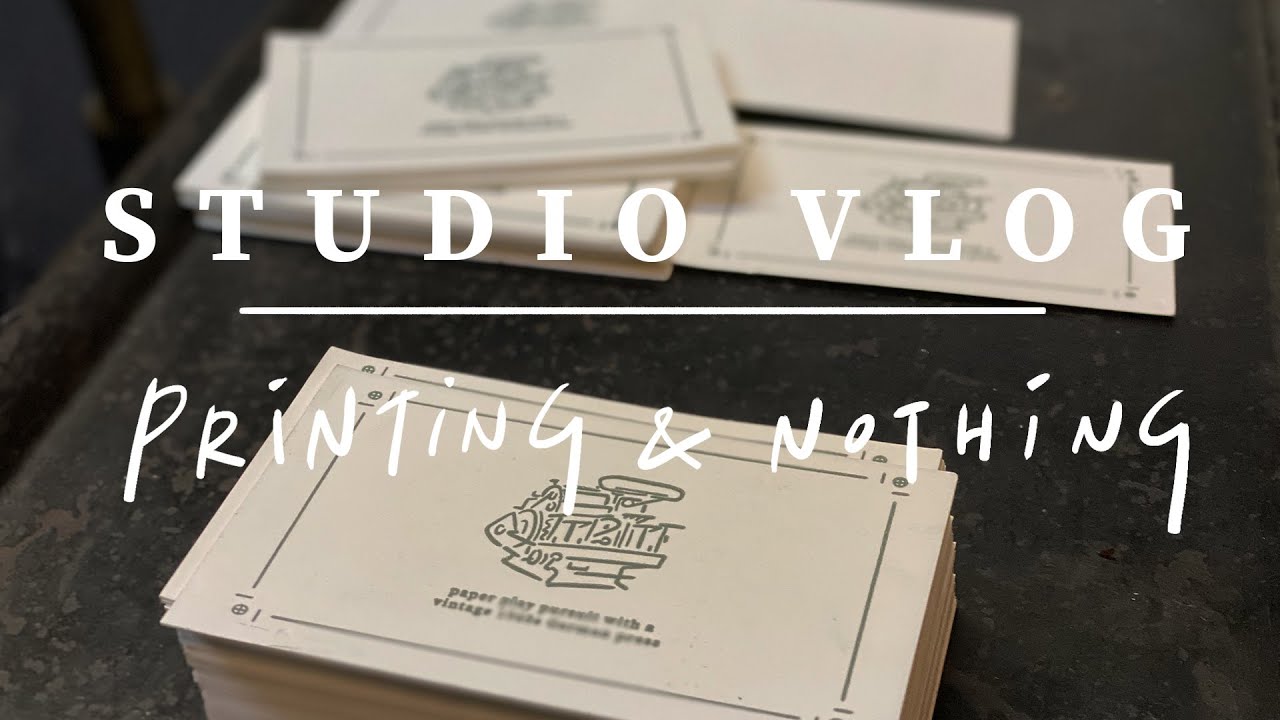Letterpress Printing & Nothing Big | Tigerr Press | Letterpress Studio Vlog |
