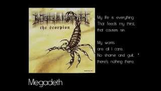 The Scorpion - Megadeth (with lyrics) chords