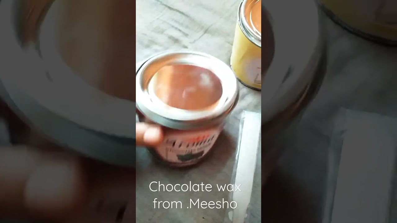 chocolate wax with strips,knife,price is 250 ..Its 👌good ..By  meesho