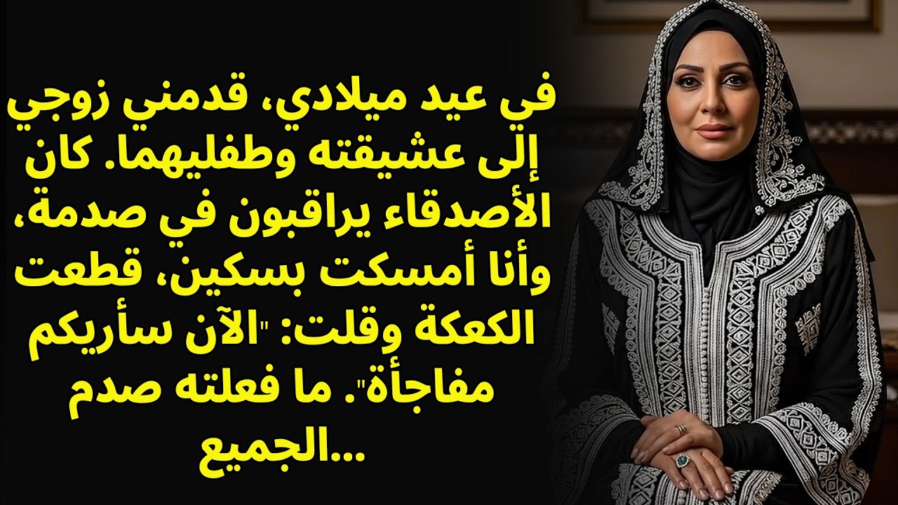 في عيد ميلادي، أحضر زوجي عشيقته مع الأطفال. أمسكت بسكين الكعكة و...