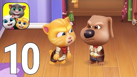 My Talking Tom Friends Gameplay Walkthrough Part 10 - Ginger and Ben Cowboy Outfit [iOS/Android]