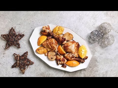 POLLO CON NARANJA AL HORNO