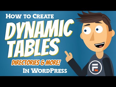 Video: Hur skapar jag en dynamisk tabell i WordPress?