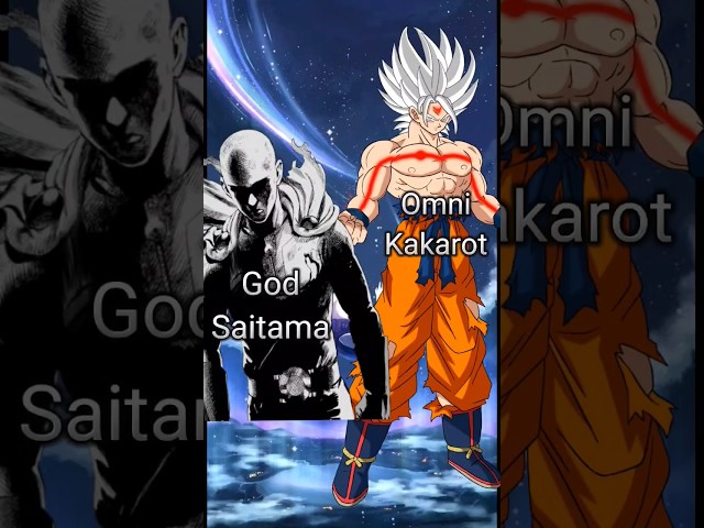 Omni Goku Vs God Saitama Who Is Strongest #shorts #goku #saitama #vegeta #garou #marvel class=